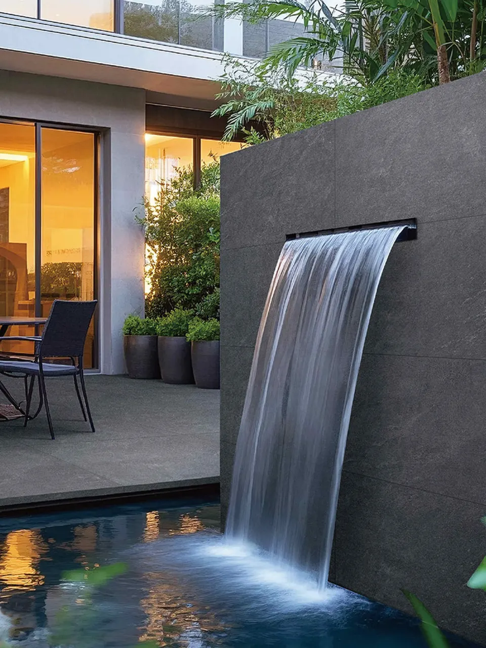 Graphite Grey Basalt Stone-Look Outdoor Porcelain Pavers for Wall and Floor