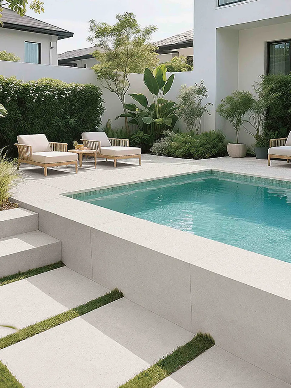 Soft Ivory White Limestone Stone-Look Outdoor Porcelain Pavers for Wall and Floor