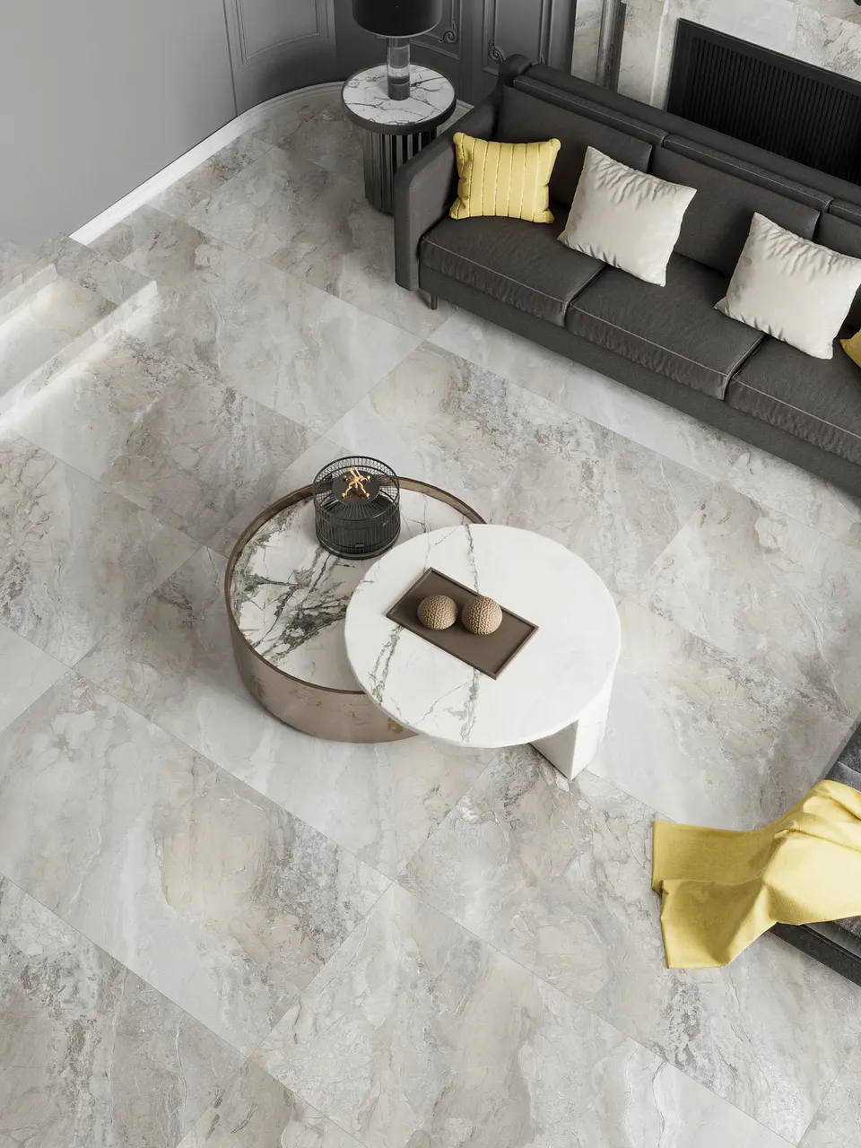 Warm Greige Breccia Sandstone-Look Wall & Floor Porcelain Tile