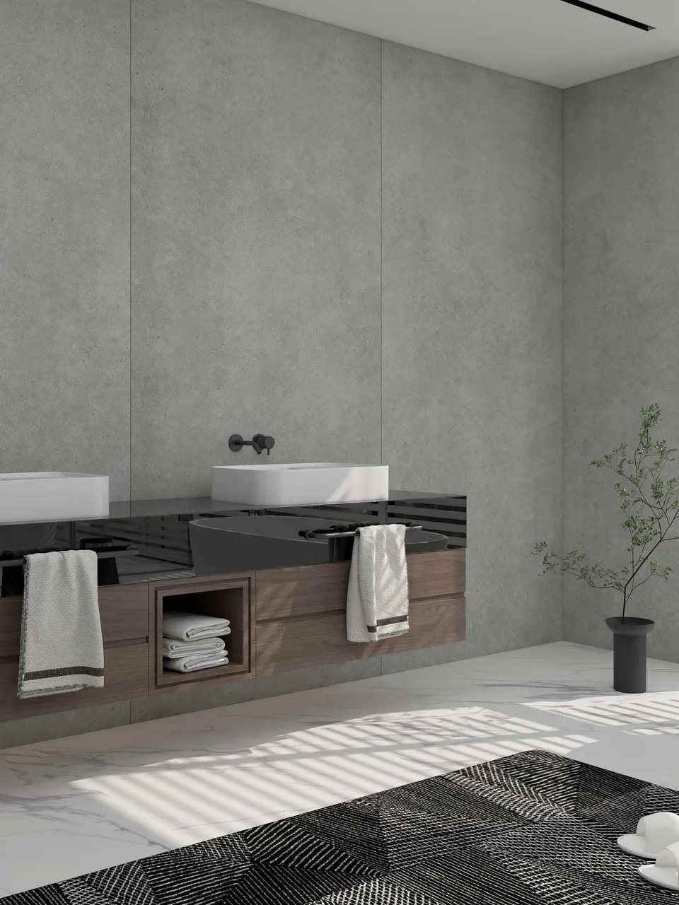 Light Grey Cement-Look Sintered Stone