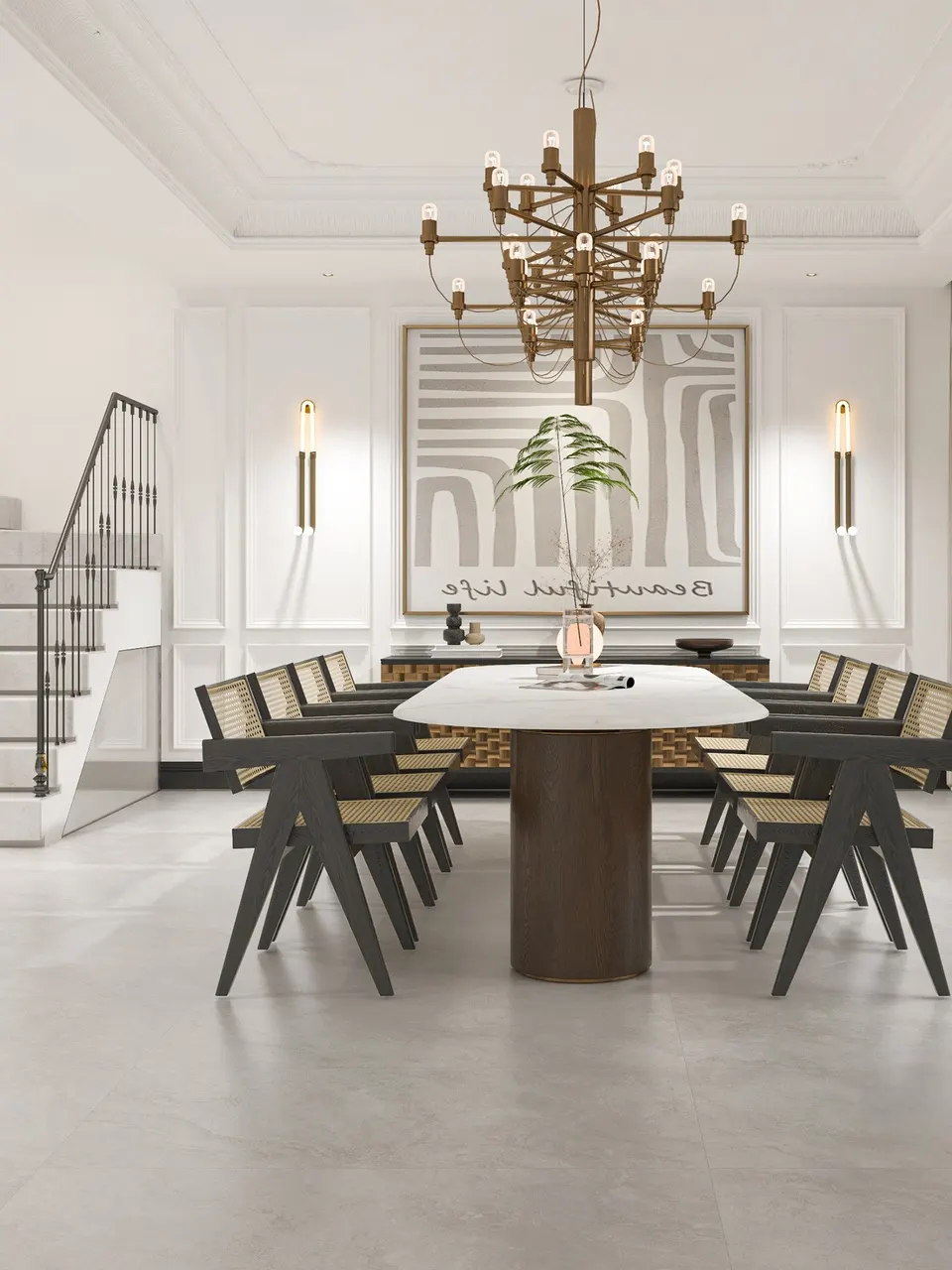 Soft Pearl Grey Sandstone-Look Porcelain Wall/Floor Tile