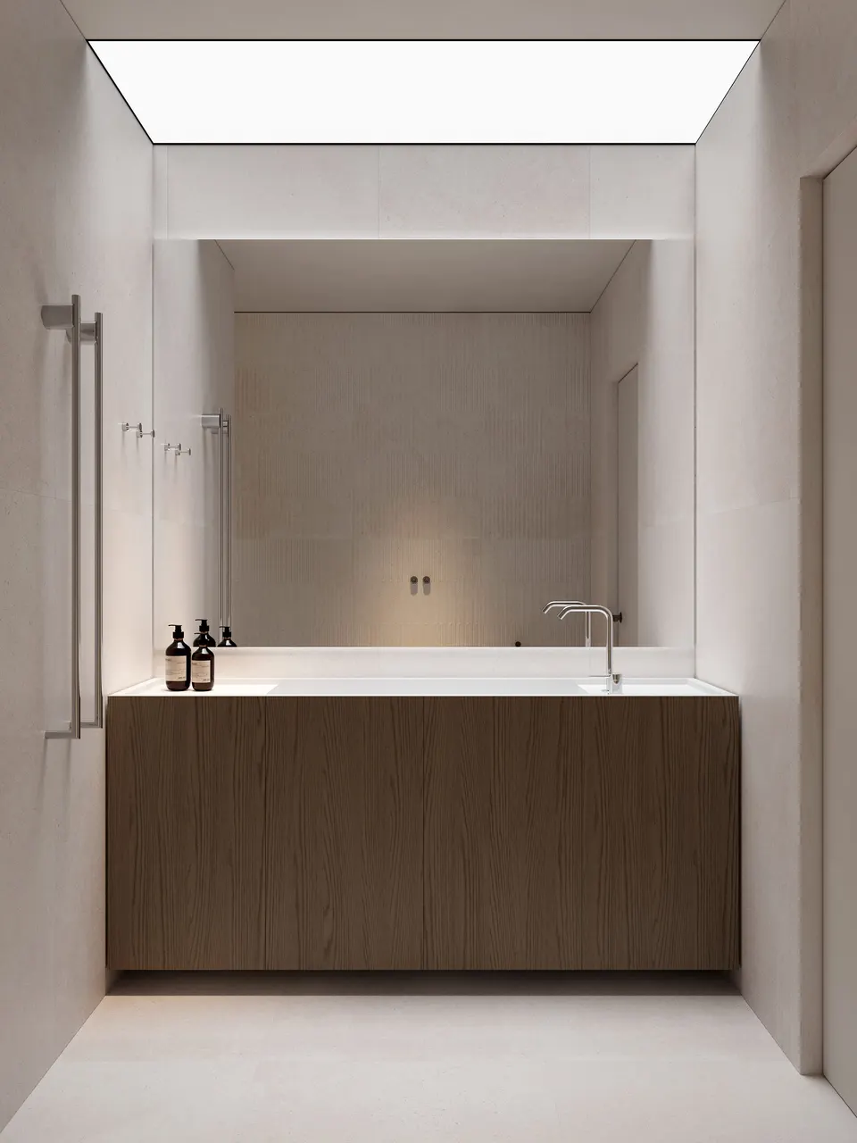 Light Ivory Limestone Cement-Look Porcelain Wall/Floor Tile