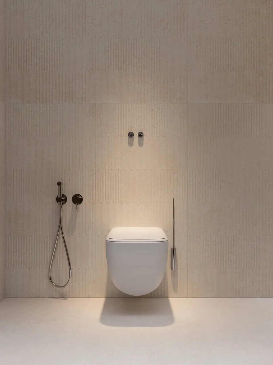 Light Ivory Limestone Cement-Look Porcelain Wall/Floor Tile