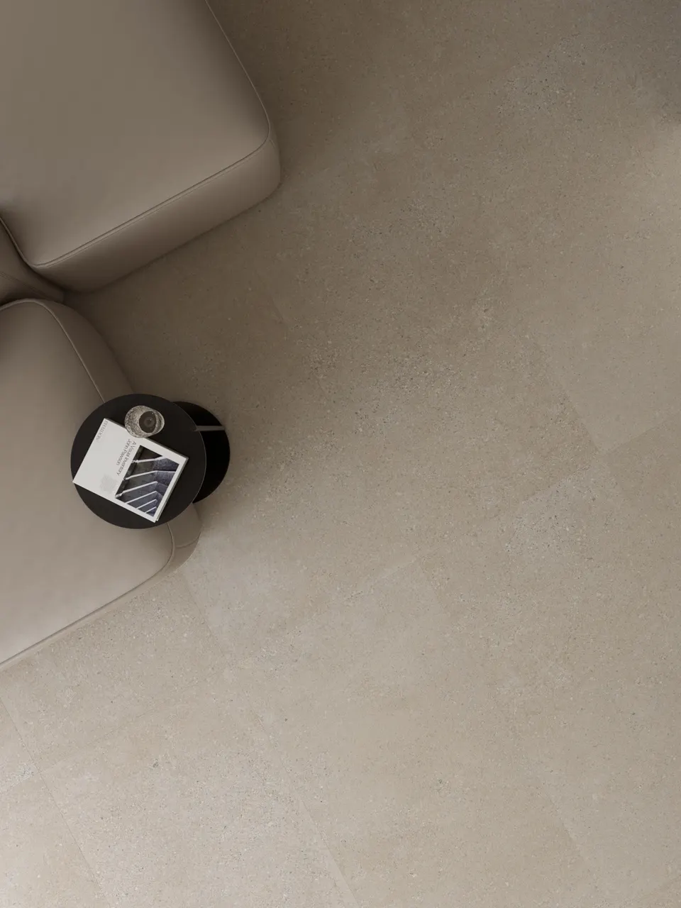 Light Warm Beige Limestone Cement-Look Porcelain Wall/Floor Tile
