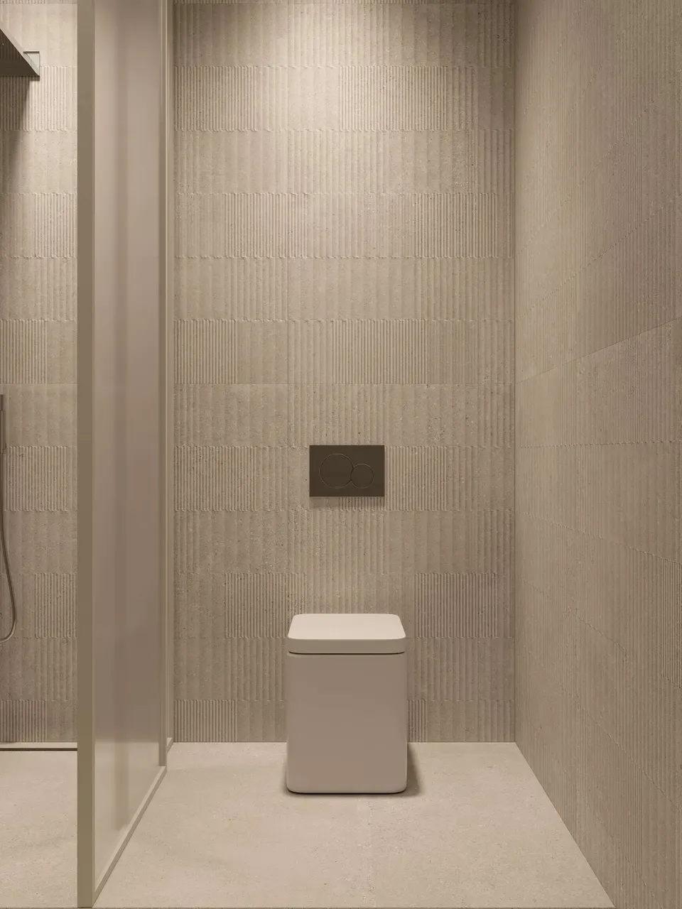 Light Warm Beige Limestone Cement-Look Porcelain Wall/Floor Tile
