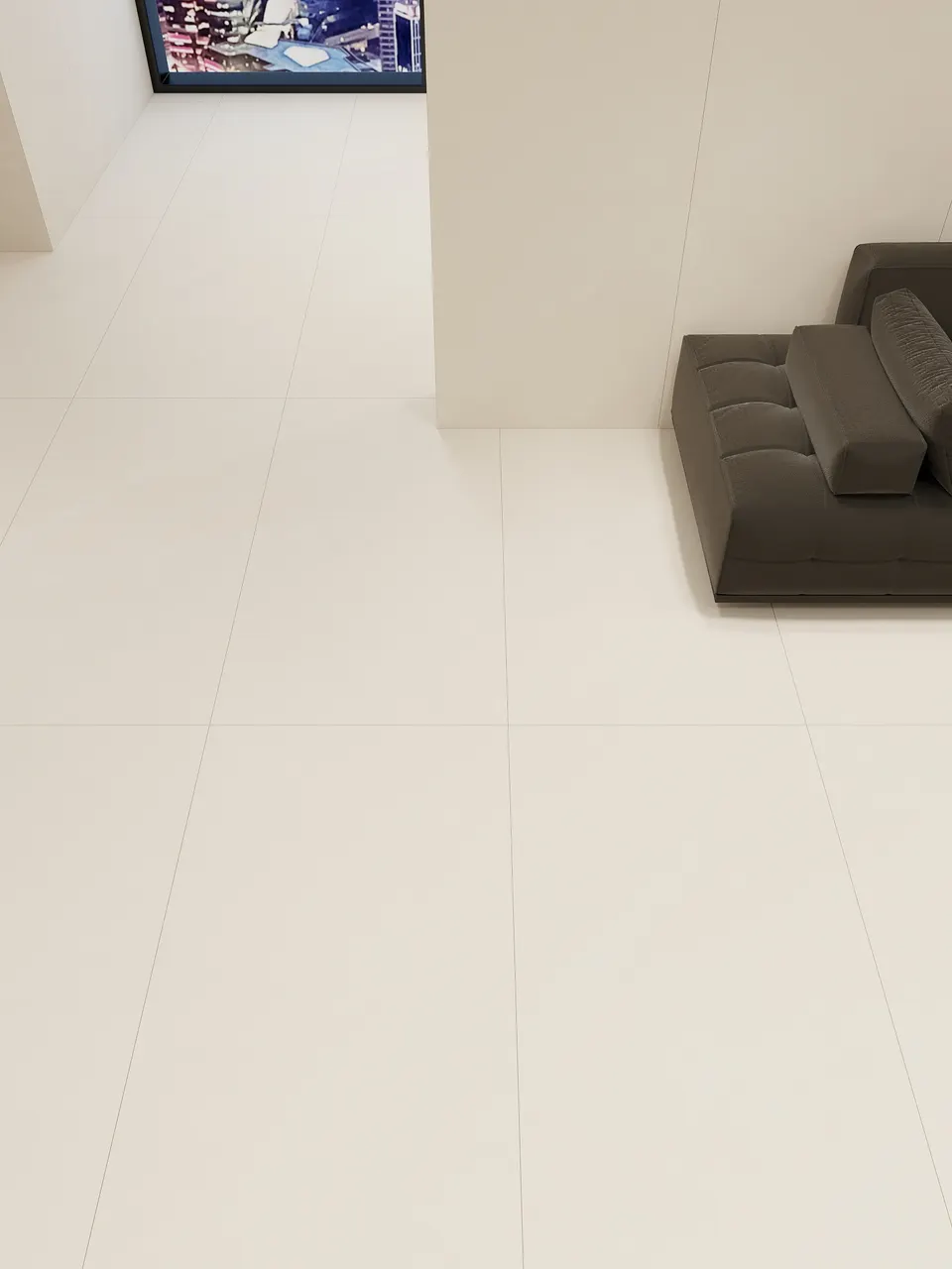 Pearl White Soft Vein Marble-Look Porcelain Tile for Wall & Floor