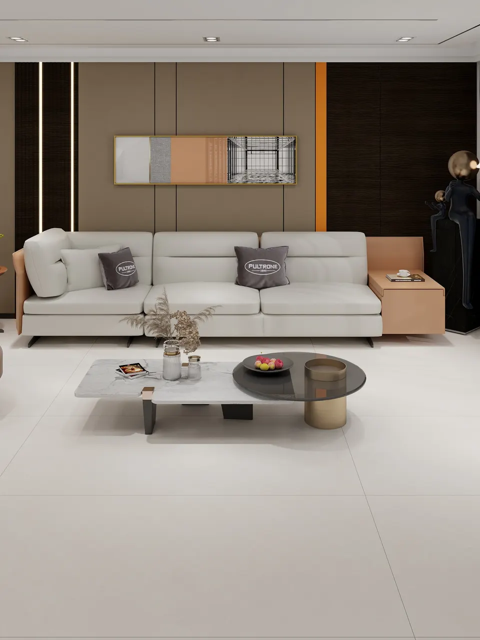 Soft White Cloud Marble-Look Wall & Floor Tile