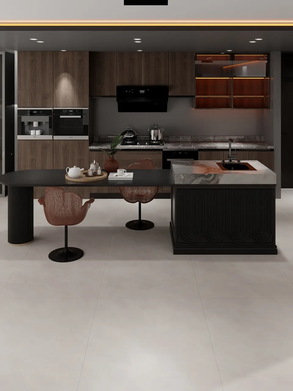 Light Greige Cloud Marble-Look Wall & Floor Tile
