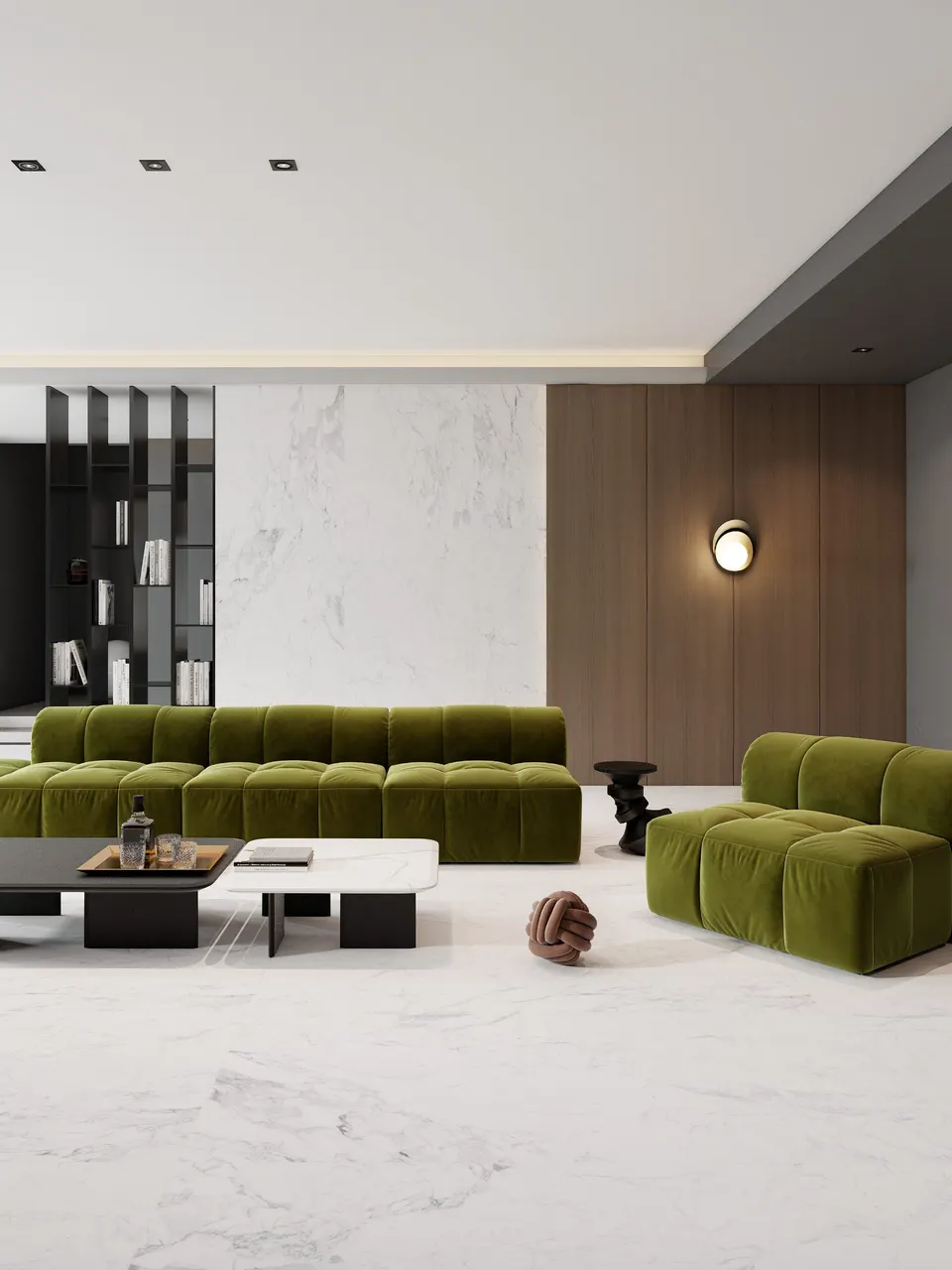 Pure White Statuario Marble-Look Porcelain Wall/Floor Tile