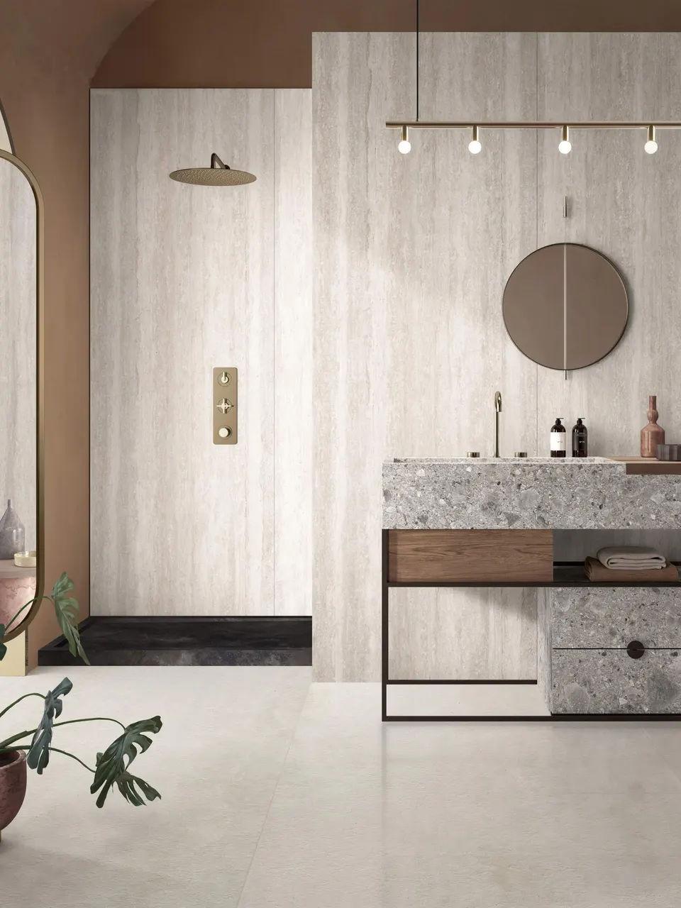 Blush Ivory Travertine-Look Sintered Stone