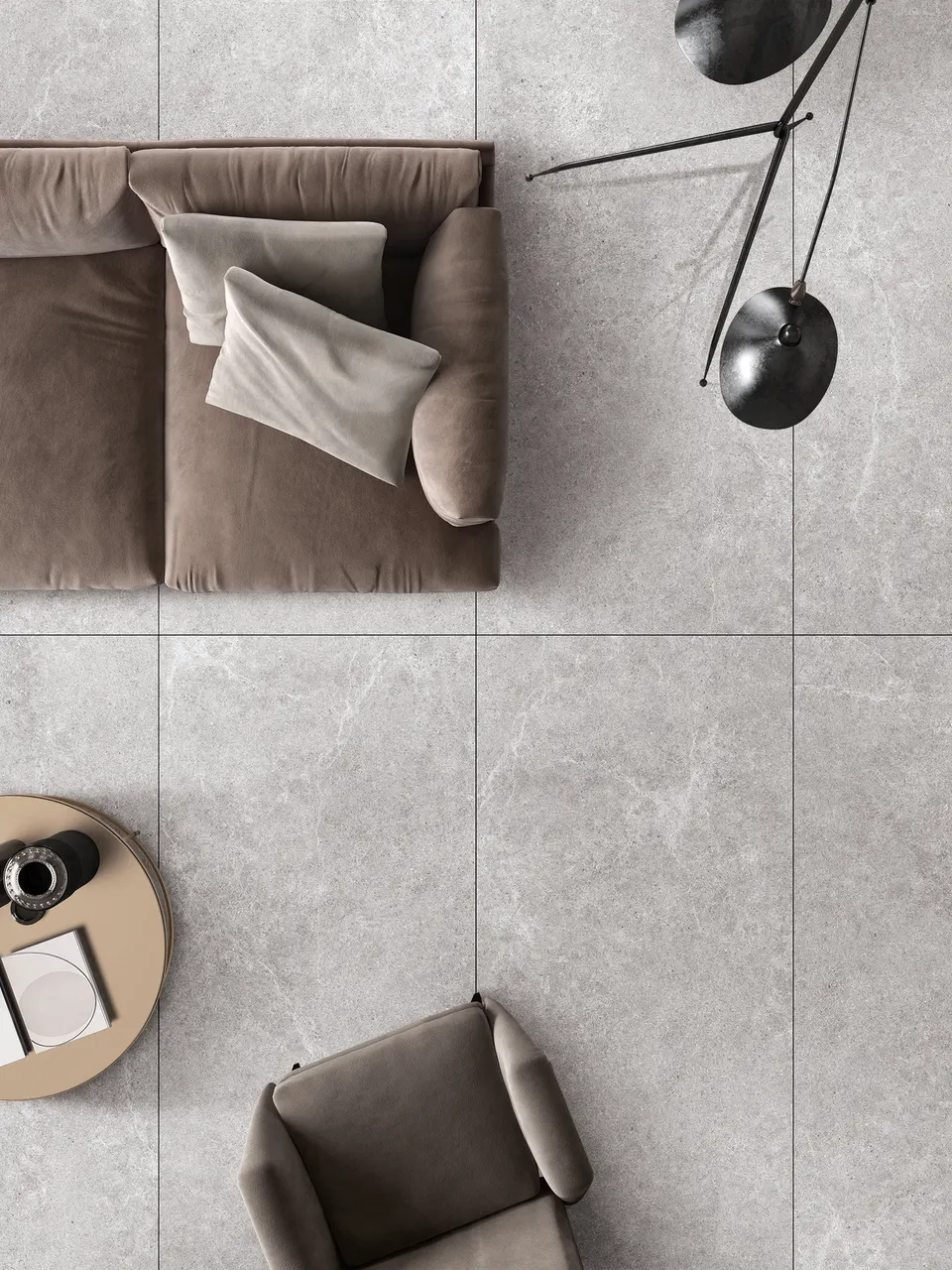 Warm Grey Fine-Grain Sandstone-Look Wall & Floor Tile